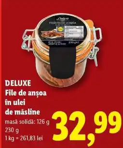 Lidl DELUXE File de anșoa în ulei de măsline Ofertă