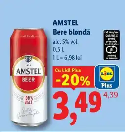 Lidl AMSTEL Bere blondă Ofertă
