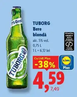 Lidl TUBORG Bere blondă Ofertă