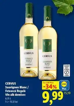 Lidl Cervus Sauvignon Blanc / Fetească Regală Ofertă