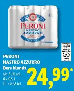 Lidl PERONI NASTRO AZZURRO Bere blondă Ofertă