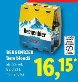 Lidl BERGENBIER Bere blondă Ofertă