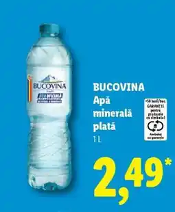 Lidl Bucovina apă minerală plată Ofertă