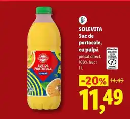 Lidl Solevita Suc de portocale cu pulpă Ofertă