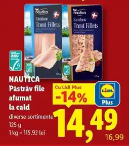 Lidl Nautica Păstrăv file afumat la cald Ofertă