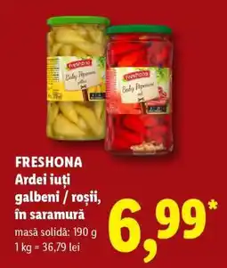 Lidl FRESHONA Ardei iuți galbeni/roșii, în saramură Ofertă