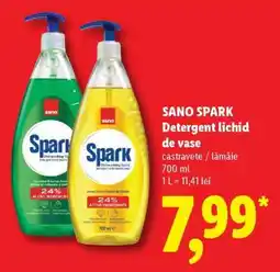 Lidl SANO SPARK Detergent lichid de vase Ofertă