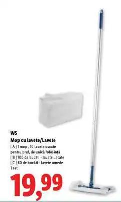 Lidl W5 Mop cu lavete/Lavete Ofertă