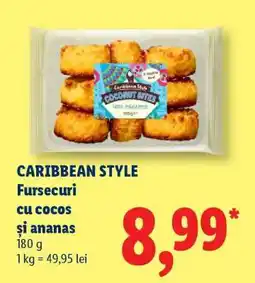 Lidl CARIBBEAN STYLE Fursecuri cu cocos și ananas Ofertă