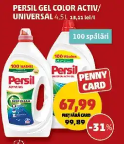 Penny PERSIL GEL COLOR ACTIV/UNIVERSAL Ofertă