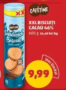 Penny CAFÉTIME XXL Biscuiți Cacao 46% Ofertă