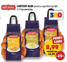Penny Cartofi Albi pentru Copt/Fiert/Prajit Ofertă
