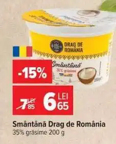 Carrefour Smântână Drag de România Ofertă