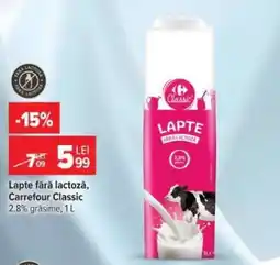 Carrefour Lapte fără lactoză Carrefour Classic Ofertă