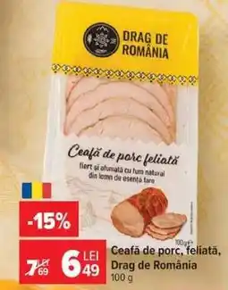 Carrefour Ceafă de porc, feliată Drag de România Ofertă