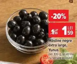 Carrefour Măsline negre extra large Yunus Ofertă