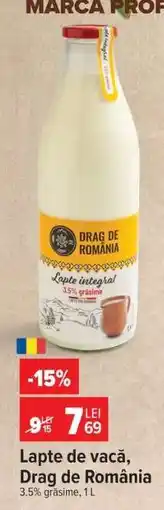 Carrefour Lapte de vacă, Drag de România Ofertă