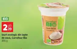 Carrefour Iaurt ecologic din lapte de vacă, Carrefour Bio Ofertă