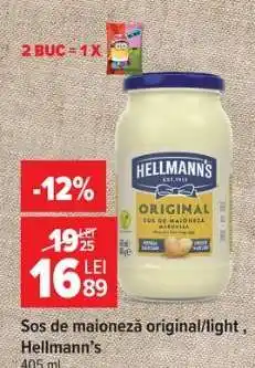 Carrefour Sos de maioneză original/light Hellmann’s Ofertă