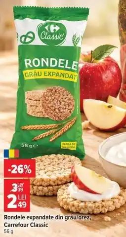 Carrefour Rondele expandate din grâu/orez, Carrefour Classic Ofertă