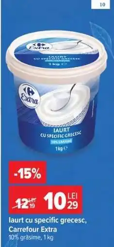 Carrefour Iaurt cu specific grecesc Carrefour Extra Ofertă