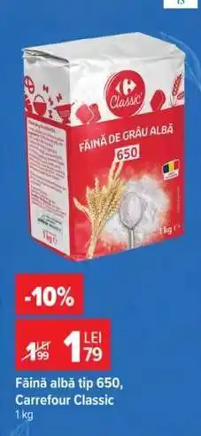 Carrefour Făină albă, tip 650, Carrefour Classic Ofertă