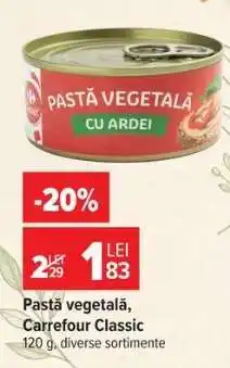 Carrefour Pastă vegetală Carrefour Classic Ofertă