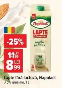 Carrefour Lapte fără lactoză, Napolact Ofertă