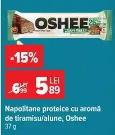 Napolitane proteice cu aromă de tiramisu/alune, Oshee