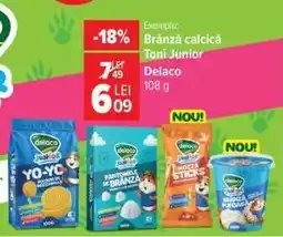 Carrefour Brânză calcică Toni Junior, Delaco Ofertă