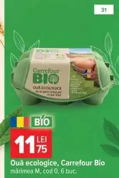 Carrefour Ouă ecologice, Carrefour Bio Ofertă