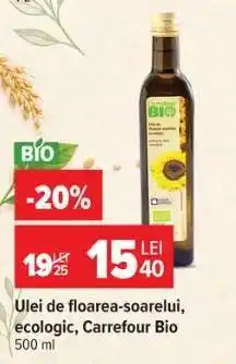 Carrefour Ulei de floarea-soarelui, ecologic, Carrefour Bio Ofertă