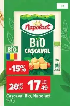 Carrefour Cașcaval Bio Napolact Ofertă
