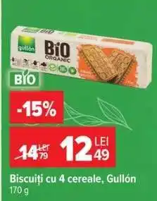 Carrefour Biscuiți cu 4 cereale, Gullón Ofertă