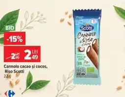 Carrefour Cannolo cacao și cocos, Riso Scotti Ofertă