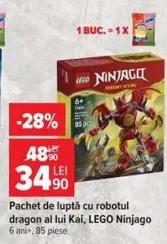 Carrefour Pachet de luptă cu robotul dragon al lui Kai, LEGO Ninjago Ofertă