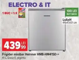 Carrefour Frigider minibar Heinner HMB-HM41SE++ Ofertă