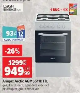 Carrefour Aragaz Arctic AGM5511DTTL Ofertă