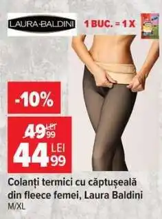 Carrefour Colanți termici cu căptușeală din fleece femei, Laura Baldini Ofertă