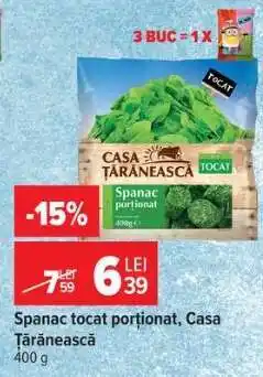 Carrefour Spanac tocat porționat Casa Țărănească Ofertă