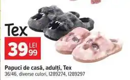 Carrefour Papuci de casă, adulți TEX Ofertă