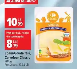 Carrefour Edam/Gouda felii, Carrefour Classic Ofertă