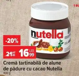 Carrefour Cremă tartinabilă de alune de pădure cu cacao Nutella Ofertă