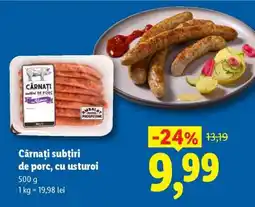 Lidl Cârnați subțiri de porc, cu usturoi Ofertă
