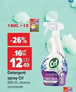 Carrefour Detergent spray, Cif Ofertă