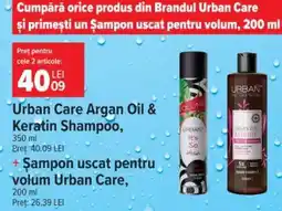 Carrefour Urban Care Argan Oil & Keratin Shampoo + Șampon uscat pentru volum Urban Care Ofertă