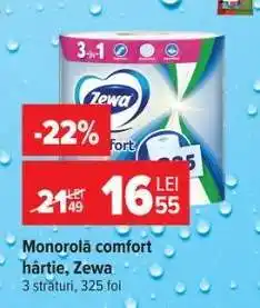 Carrefour Monorolă comfort hârtie, Zewa Ofertă