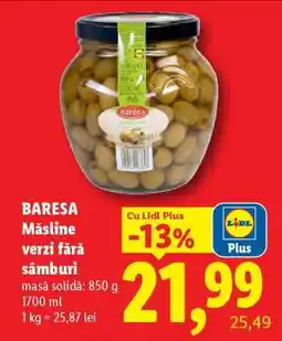 Lidl BARESA Măsline verzi fără sâmburi Ofertă