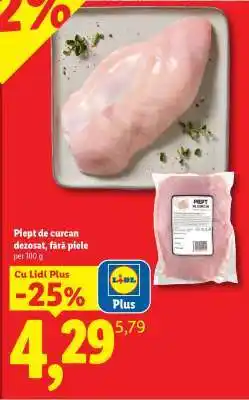 Lidl Piept de curcan, dezosat, fără piele Ofertă