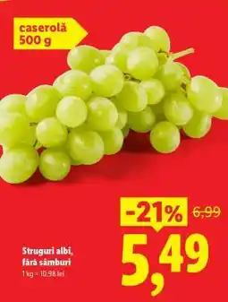 Lidl Struguri albi fără sâmburi Ofertă